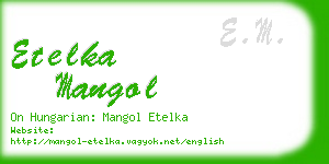 etelka mangol business card